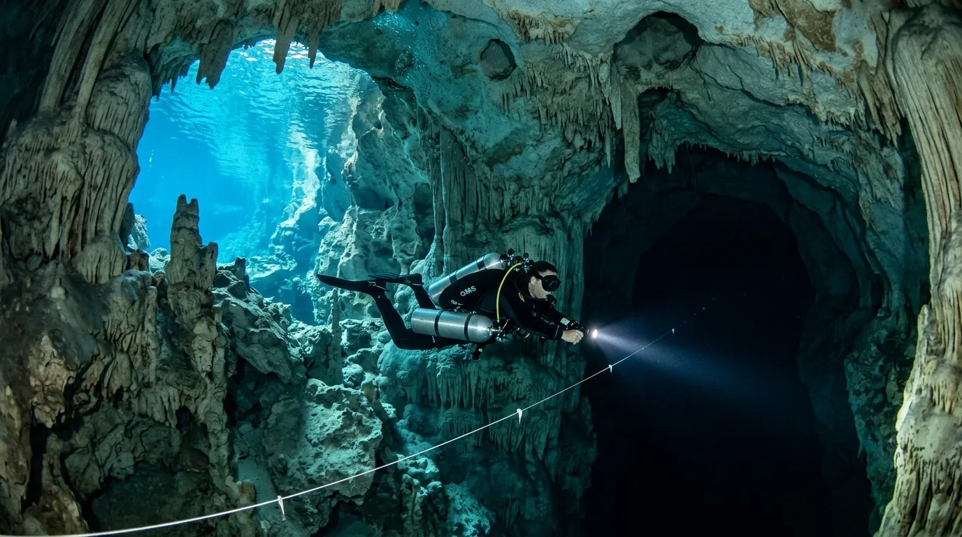 Illustration : Mexique — Cave vs Cavern : Technique et Sécurité en Environnement Overhead